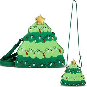 Christmas Tree Crossbody Purse for Women Holiday Handbags Cute Trendy Christmas